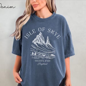 Isle of Skye Comfort Colors® T-Shirt, Schottland Unisex Shirt, Skye Reisegeschenk Souvenir, schottisches T-Shirt Bild 1
