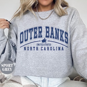 Outer Banks sweatshirt, Outer Banks crewneck Pullover, North Carolina Vacation gifts souvenir, Unisex men womens him her