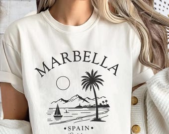Marbella Comfort Colors® Tee Shirt, Spain Unisex Shirt, Marbella T-Shirt Travel Gift Souvenir, Spain Holiday Tee