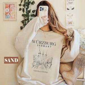 Würzburg Germany sweatshirt, German sweater, Germany crewneck, Unisex Soft and Comfortable Pullover, Germany gift souvenir
