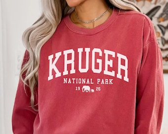 Kruger National Park South Africa Unisex Comfort Colors T-shirt, Crewneck Sweatshirt, Hoodie Pullover, Long Sleeve Tee, Safari Gift Souvenir