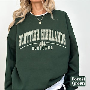 Scottish Highlands sweatshirt, Scottish Highlands crewneck pullover, Scotland Travel clothing gifts souvenir Unisex sweater him her