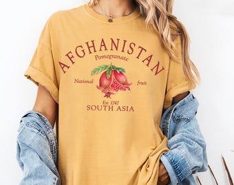 Afghanistan Comfort Colors® T-shirt,Afghanistan Unisex Sweatshirt crewneck,hoodie sweater,Long Sleeve Tee, Afghan pomegranate fruit souvenir