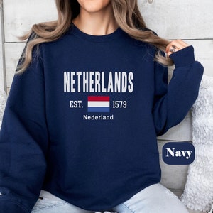 Sweat-shirt des Pays-Bas, pull drapeau des Pays-Bas, pull universitaire doux et confortable, unisexe pour homme et femme, cadeau Pays-Bas
