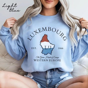 Luxembourg sweatshirt,Luxembourg Flag sweater pullover ,Soft Cozy unisex Luxembourg unisex hoodie souvenir gifts