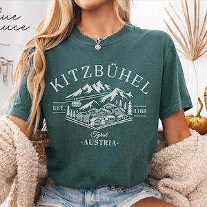 Kitzbühel Comfort Colors® T-shirt, Österrike Unisex-tröja, Tyrolen Resepresent Souvenir, Alp Österrike semester T-shirt