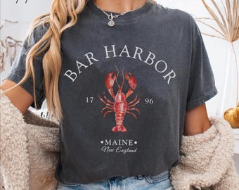 Bar Hafen Comfort Colors® T-Shirt, Maine Unisex-Shirt, Bar Hafen T-Shirt Reisegeschenk Souvenir, ME Holiday Tee