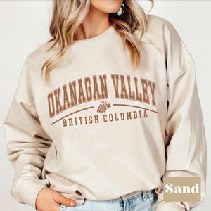 Sweat-shirt de la vallée de l'Okanagan, pull à col rond de la vallée de l'Okanagan, Canada Travel vêtements cadeaux souvenir pull unisexe lui elle