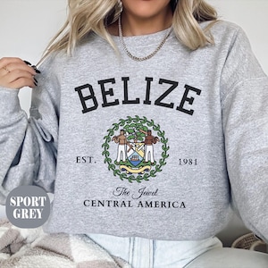 Belize sweatshirt, Belize Flag sweater, Soft Cozy  Belize pullover hoodie , Unisex for men women, Belizean gift, Central America traveler