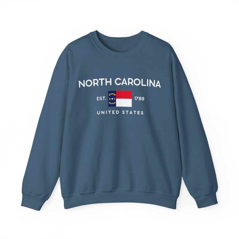 North Carolina sweatshirt, North Carolina Flag sweater crewneck, North Carolina Unisex pullover, North Carolina gifts souvenir image 6