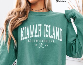 Kiawah Island South Carolina Unisex Comfort Colors T-shirt, Crewneck Sweatshirt, Hoodie, Long Sleeve Tee, Golf Vacation Gift Souvenir