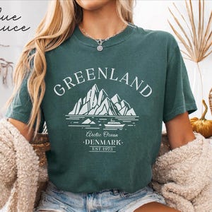 Greenland Comfort Colors® Tee Shirt, Denmark Unisex Shirt, Danish Arctic Travel Gift Souvenir, Nordic Tee,Nuuk