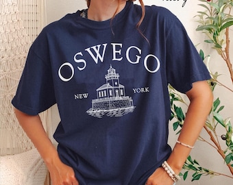 Oswego lighthouse Comfort Colors® T-shirt, New York Unisex Sweatshirt crewneck, hoodie sweater, Long Sleeve Tee, New York Vacation souvenir