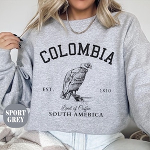Colombia sweatshirt,Colombia sweater hoodie ,Soft Cozy Colombian pullover,Unisex for men women,Colombia gift souvenir