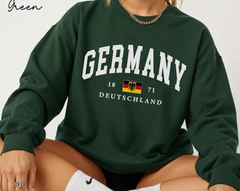 Germany sweatshirt, Germany Flag  crewneck sweater, Deutschland Holiday pullover, German Travel Gift Souvenir