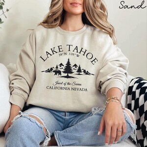 Lake Tahoe sweatshirt, California sweater crewneck, Nevada Unisex pullover hoodie, Lake Tahoe gifts souvenir