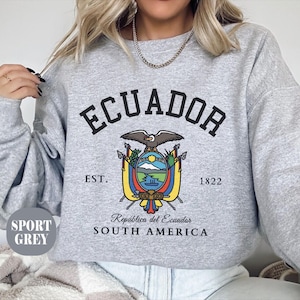 Ecuador sweatshirt, Ecuador Flag sweater, Soft Cozy Ecuador pullover hoodie, Unisex for men women, Ecuadorian gift, South America traveler