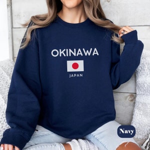 Okinawa sweatshirt, Japan Flag sweater crewneck, Okinawa Unisex pullover, Japan Travel gifts souvenir
