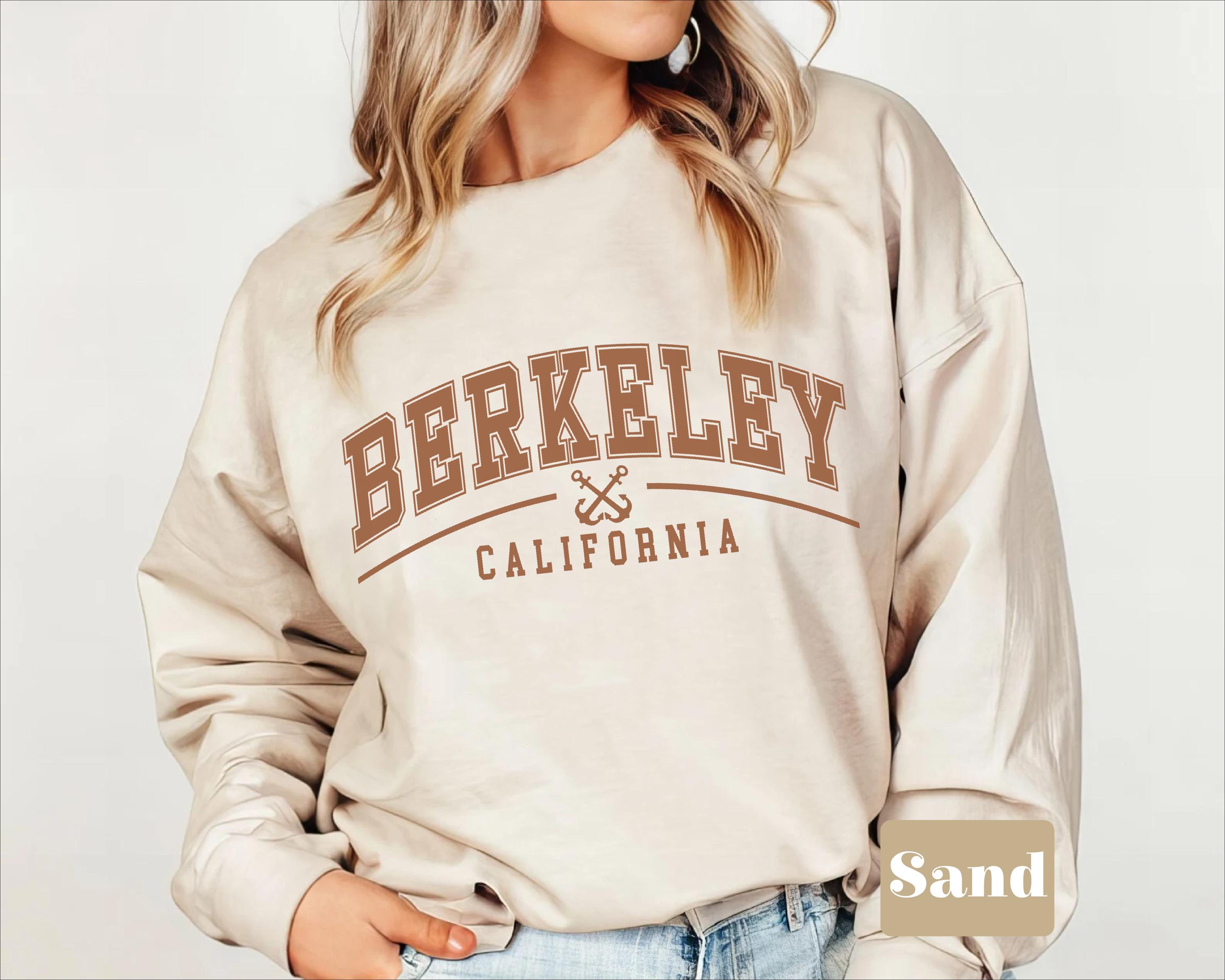【MODERNIF】Berkeley Lettering Sweatshirt Berkeley Sweatshirt, Berkeley Crewneck Pullover, California