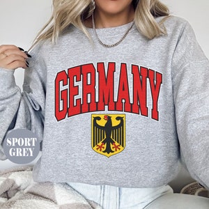 Germany Sweatshirt, Unisex Soft and Comfortable Germany Emblem Crewneck Pullover, German Gifts, German coat of arms