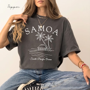 Camisa Samoa Comfort Colors, Camiseta Samoa, Camiseta Samoa Unissex, Lembrança de Viagem Samoana, Camiseta de Férias Samoa