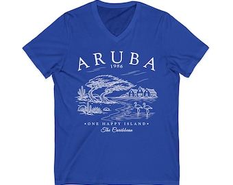 Aruba V-ringad T-shirt Anpassad