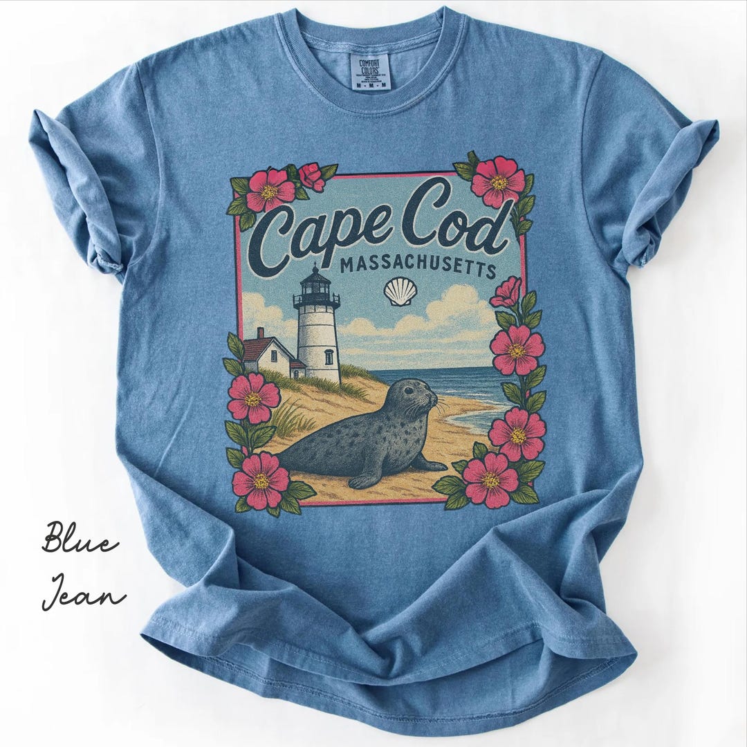 Cape Cod Vintage Graphic T-shirt, Cape Cod Retro Grunge Comfort Colors ...