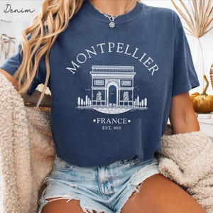 Montpellier Comfort Colors Shirt, France Tshirt, France Unisex T-Shirt, French Travel Gifts Souvenir, Occitania Holiday Tee