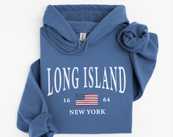Long Island Hoodie, New York Kapuzen-Sweatshirt, Long Island Unisex Urlaubspullover, NY Reisegeschenk, Souvenir
