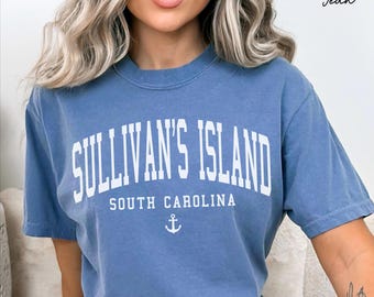 Sullivan's Island South Carolina Unisex Comfort Colors T-shirt, Crewneck Sweatshirt,Hoodie Pullover,Long Sleeve Tee,Charleston Gift Souvenir