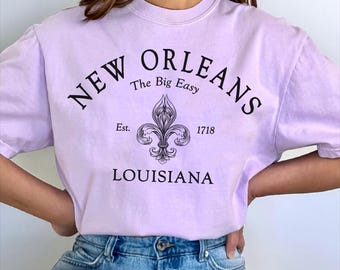 New Orleans Comfort Colors® T-shirt, Louisiana Unisex Sweatshirt crewneck, hoodie sweater, Long Sleeve Tee, fleur-de-lis Gift souvenir