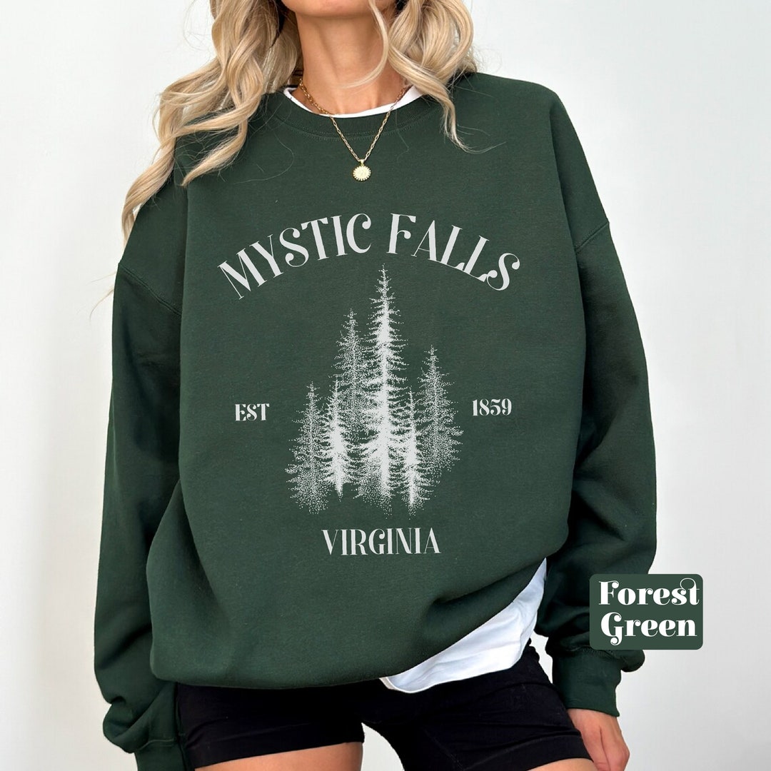 Felpa Mystic Falls Virginia, maglione girocollo Mystic Falls