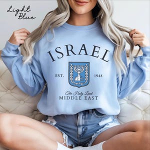Israel sweatshirt,Israel Flag sweater crewneck,Soft Cozy  Israel pullover hoodie Unisex for men women,Israel gift souvenir