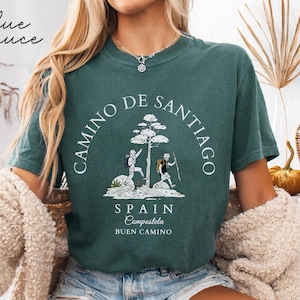 Camino de Santiago Comfort Colors Shirt, Spain Tshirt, Spain Unisex T-Shirt, Spanish Travel Christian Gifts Souvenir, Spain Holiday Tee