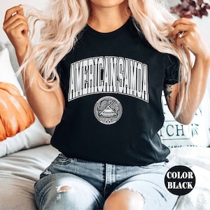 American Samoa Tshirt, Unisex Soft and Comfortable American Samoa Emblem Shirt, American Samoan Gifts,tee coat of arms