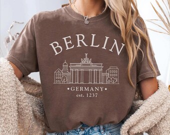 Camiseta Berlin Comfort Colors®, camiseta unissex da Alemanha, camiseta de viagem de Berlim, lembrança, camiseta de feriado alemão