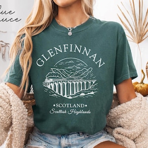 Glenfinnan Comfort Colors Shirt, Scotland Tee, Scotland Unisex T-Shirt, Scottish Travel Gifts Souvenir, Scotland UK Holiday Tee