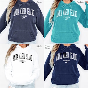 Anna Maria Island Florida Unisex Comfort Colors T-shirt, Crewneck Sweatshirt, Hoodie, Long Sleeve Tee, Florida Beach Vacation Gift Souvenir image 4