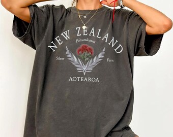New Zealand Comfort Colors® T-shirt, New Zealand Unisex Sweatshirt crewneck, hoodie sweater,Long Sleeve Tee, silver fern pohutukawa souvenir