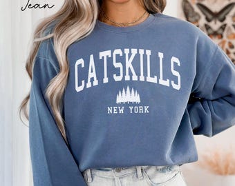 Catskills New York Unisex Comfort Colors T-shirt, Crewneck Sweatshirt, Hoodie pullover, Long Sleeve Tee, New York Mountains Gift Souvenir