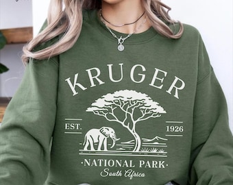 Kruger National Park sweatshirt crewneck ,Kruger long sleeve Tee , South Africa Unisex T-Shirt, Travel Gift Souvenir,