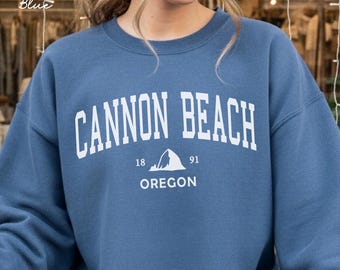 Cannon Beach sweatshirt, Oregon crewneck sweater, Cannon Beach Holiday pullover, Travel Gift Souvenir