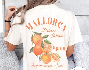 Mallorca shirt, Mallorca tshirt comfort colors 1717, Palma de  Mallorca Balearic islands, Spain tee back print Unisex, Spanish Clothes gift