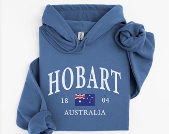 Hobart hoodie, Tasmania Hooded Sweatshirt, Australia Holiday pullover, Aussie Island Travel Gift Souvenir