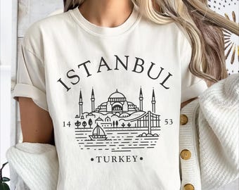 Istanbul Comfort Colors® Tee Shirt, Turkey Unisex Shirt, Istanbul T-Shirt Travel Gift Souvenir, Turkish Holiday Tee