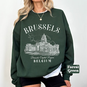 Brussels Sweatshirt,Belgium Crewneck sweater, Brussels Unisex Pullover, Brussels Belgium souvenir gift