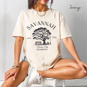 Camiseta Savannah Comfort Colors®, camiseta unisex de Georgia, camiseta de Savannah, regalo de viaje, camiseta navideña de Georgia imagen 6