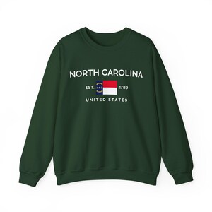 North Carolina sweatshirt, North Carolina Flag sweater crewneck, North Carolina Unisex pullover, North Carolina gifts souvenir image 8