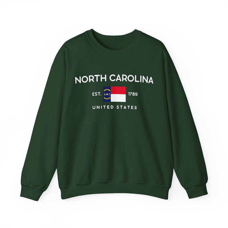 North Carolina sweatshirt, North Carolina Flag sweater crewneck, North Carolina Unisex pullover, North Carolina gifts souvenir image 8