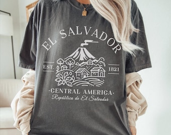 El Salvador Comfort Colors® Tee Shirt, Central America Unisex Shirt, El Salvador Travel Gift Souvenir, Salvadoran Tee